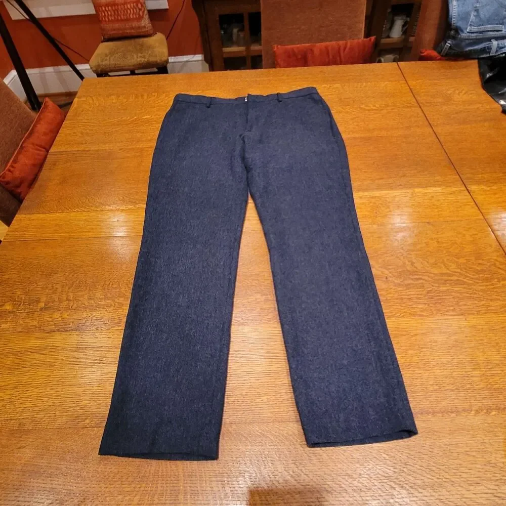 J.CREW Men's Thompson Pants Blue Wool Blend Twill Dress Pants 36x32
